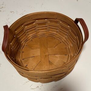 Longaberger round basket leather straps